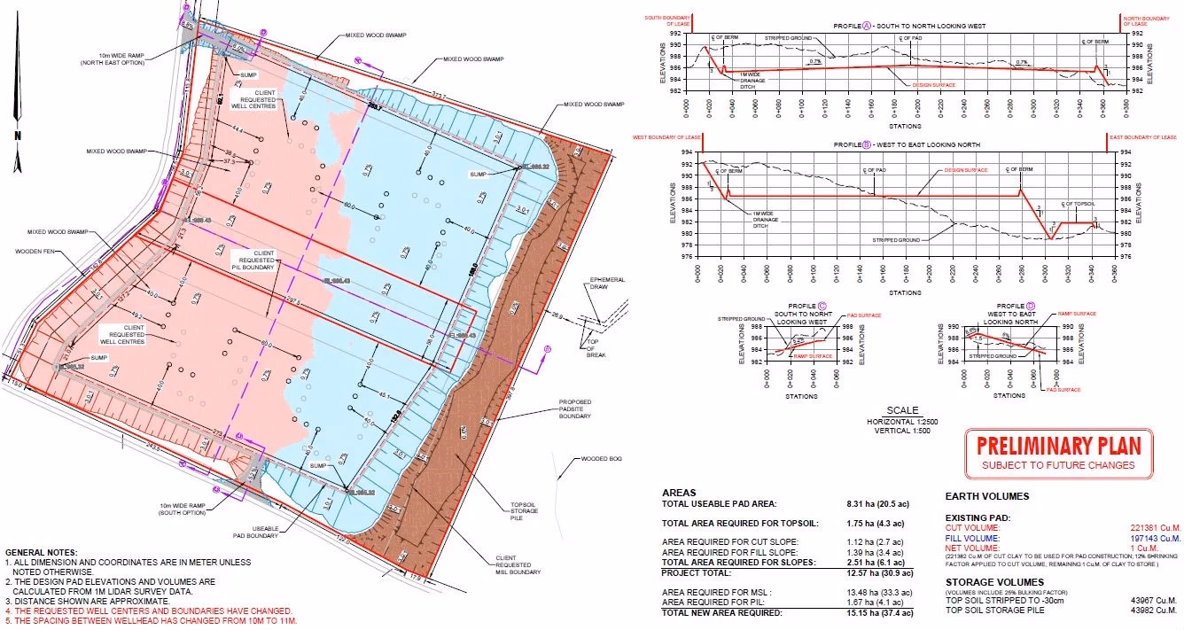Grande Prairie Wellsite - Civil Earthworks & Pad Design - View 5