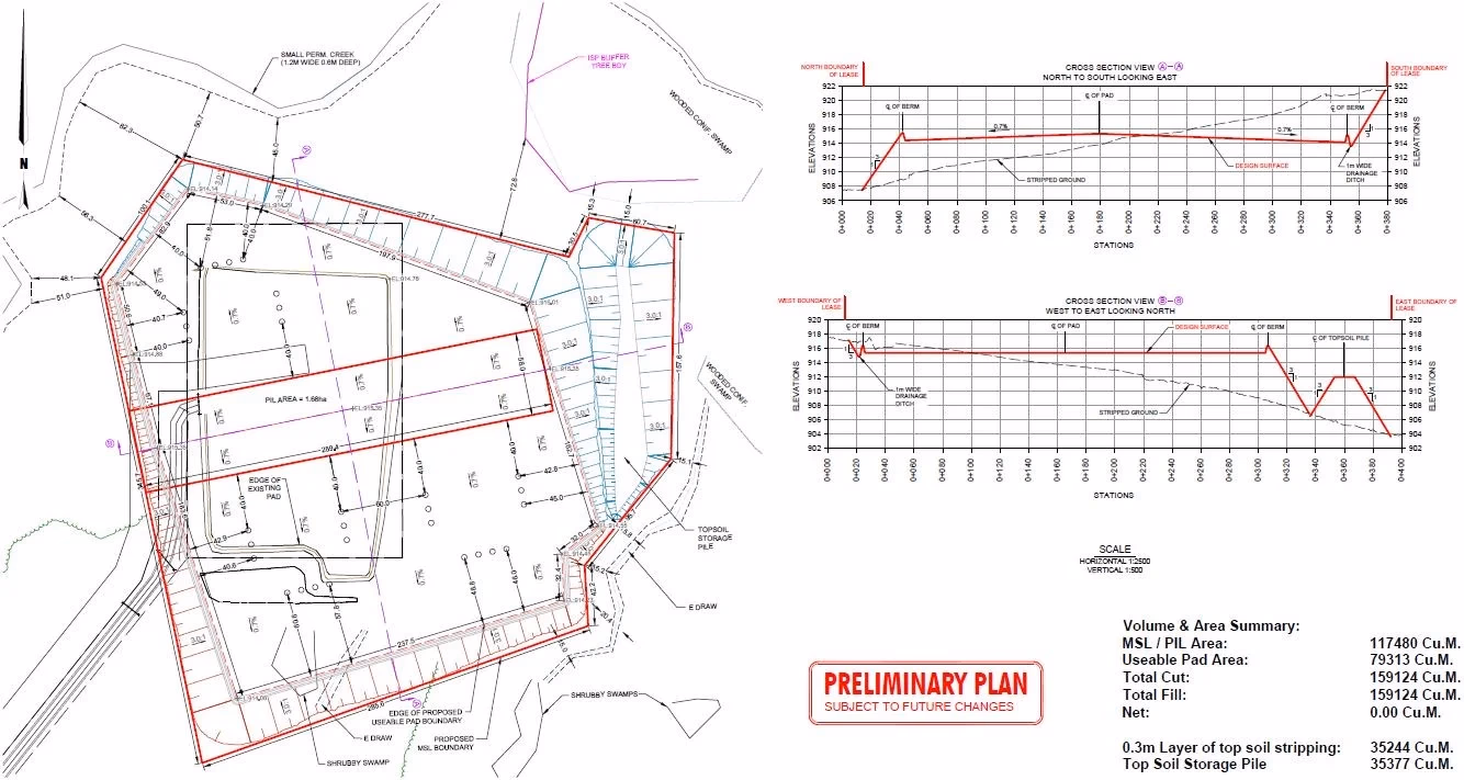 Grande Prairie Wellsite - Civil Earthworks & Pad Design
